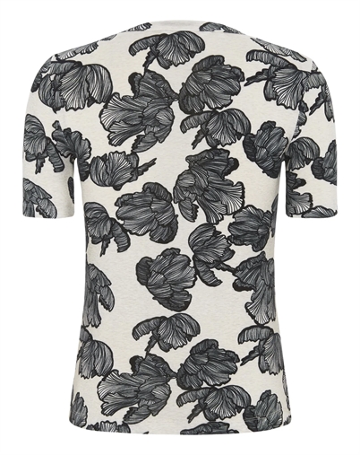 Soft Rebels - SRRoman Printed T-shirt - Flower Frill Arctic Wolf